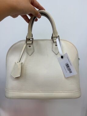 Louis Vuitton Cream Epi Leather Alma Satchel